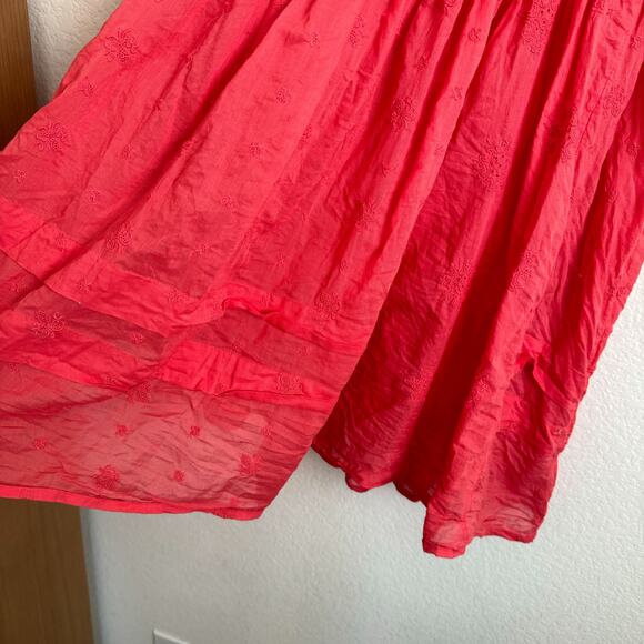 Free People Nobody Like You Embroidered Coral Mini Dress - Picture 6 of 13